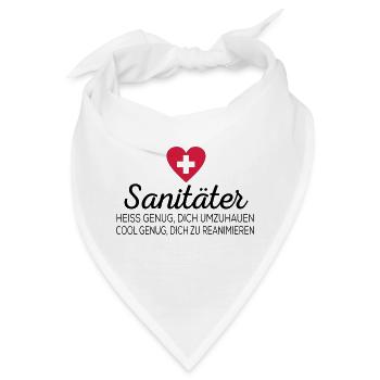 Sanitäter - Bandana - Weiß - Vorne