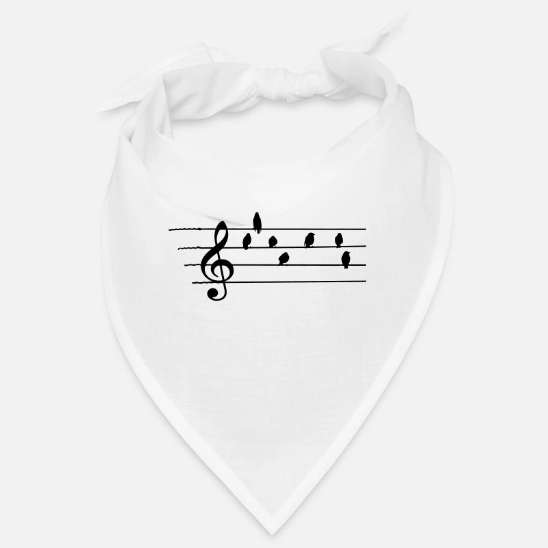 Music - Treble Clef - birds as notes Bandana