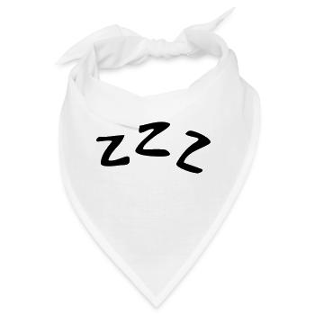 Sleeping ZZZ - Bandana - Weiß - Vorne