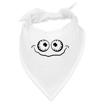 Horror Eyes - Bandana - Weiß - Vorne