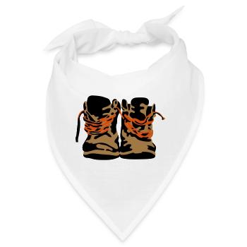 alte Schuhe - Bandana - Weiß - Vorne