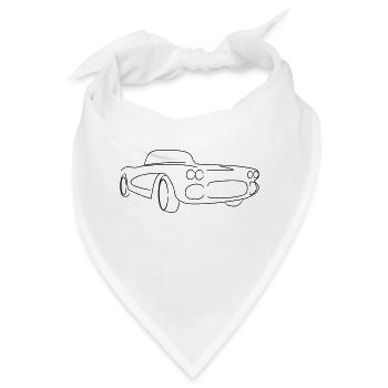 Oldtimer Cabrio Roadster Tribal - Bandana - Weiß - Vorne
