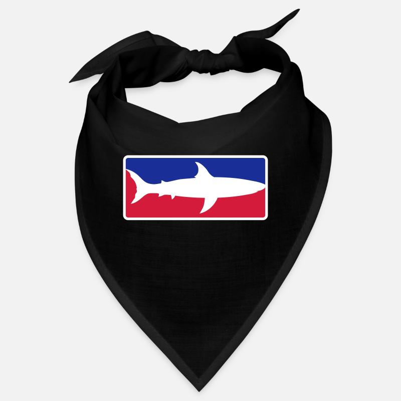 red blue sport shark button frame shield black sc Bandana