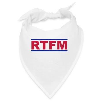 RTFM - Read The Fucking Manual - Bandana - Weiß - Vorne
