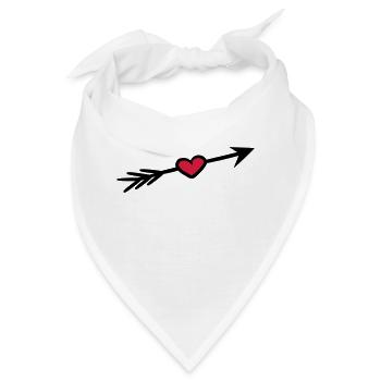 herz pfeil liebe schiessen bogen schuss verlieben - Bandana - Weiß - Vorne