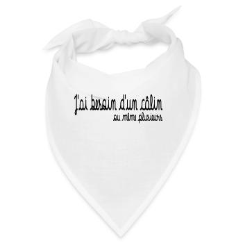 Besoin d'un calin - Bandana - Weiß - Vorne