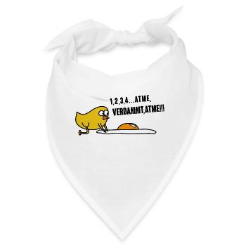 Erste Hilfe! Ei Spruch Küken - Bandana - Weiß - Vorne