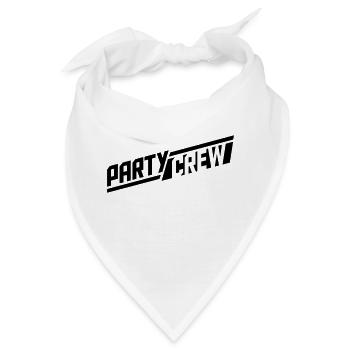 cool logo party crew freunde team crew club design - Bandana - Weiß - Vorne
