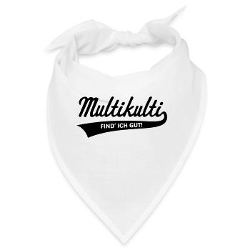 Multikulti Find' Ich Gut! - Bandana - Weiß - Vorne