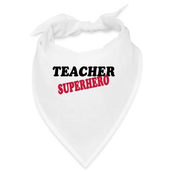 Teacher superhero - Bandana - Weiß - Vorne