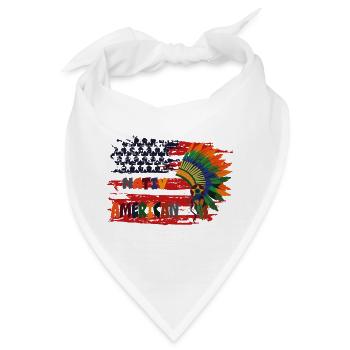 Indianer Nativ American - Bandana - Weiß - Vorne