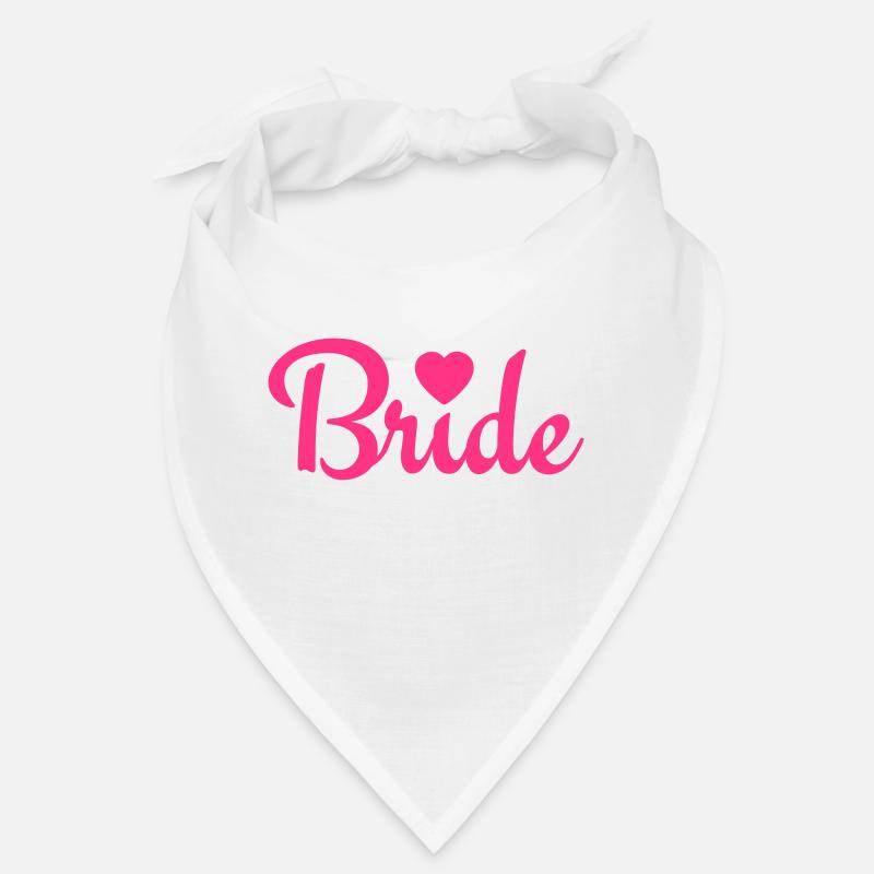 bride with heart 1c - Bandana - Weiß