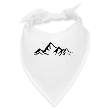 Berg, Berge, Gletscher - Bandana - Weiß - Vorne