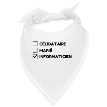 Computer / Informatiker / Aussenseiter / Ingenieur - Bandana - Weiß - Vorne