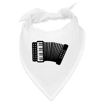 Akkordeon - Bandana - Weiß - Vorne