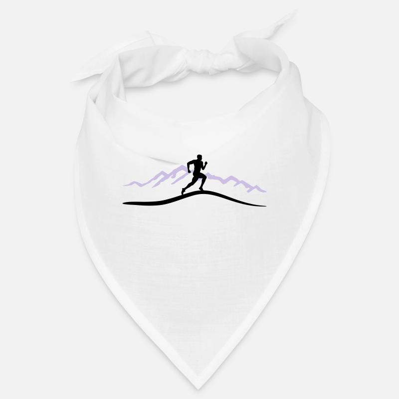 Running, Runner & Mountains Bandana