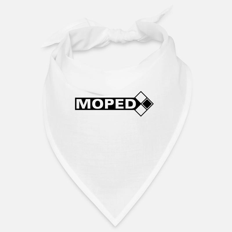Moped logo (1c) - Bandana - white