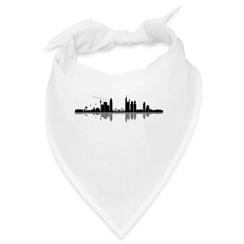FRANKFURT am Main Deutschland Skyline Stadt - Bandana - Weiß - Vorne