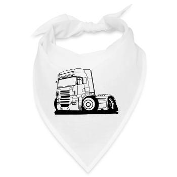 LKW Brummi - Bandana - Weiß - Vorne