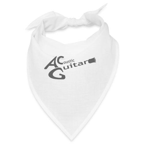 Acoustic Guitar Logo - Gray - Bandana