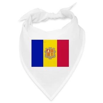 Aufkleber Flagge von Andorra Fahne von Andorra - Bandana - Weiß - Vorne