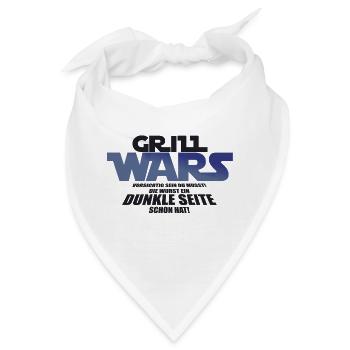 Grill Wars Grillen Grillmeister Hobby - Bandana - Weiß - Vorne