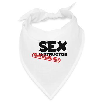 Sex Instruktor 1. Lektion kostenlos erste Lektion kostenlos # - Bandana - Weiß - Vorne