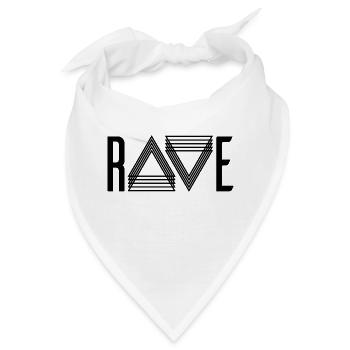 Rave Raver Techno bass Musik - Bandana - Weiß - Vorne
