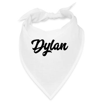 Dylan benutzerdefinierte Text Geburtstagsname - Bandana - Weiß - Vorne