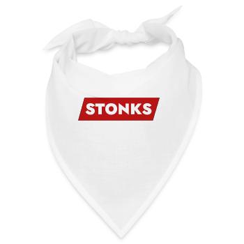 Stonks - Bandana - Weiß - Vorne