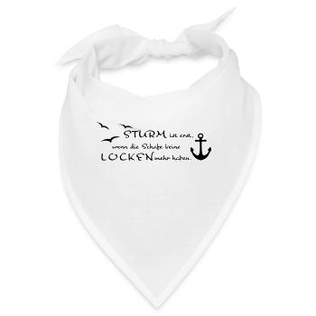 Sturm und Locken - Bandana - Weiß - Vorne
