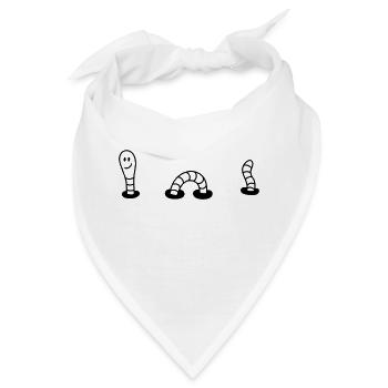 Regenwurm - Bandana - Weiß - Vorne