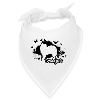 SAMOJEDE Hunde Hund Rassehund Wilsigns - Bandana - Weiß - Vorne