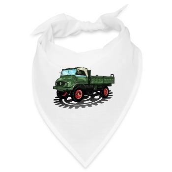 Unimog - Oldtimer - Offroad - Universal Motorgerät - Bandana - Weiß - Vorne