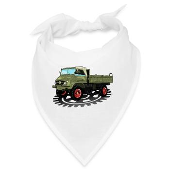 Unimog - Oldtimer - Offroad - Universal Motorgerät - Bandana - Weiß - Vorne