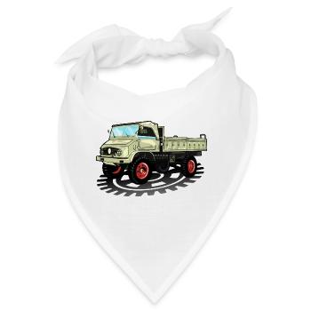 Unimog - Oldtimer - Offroad - Universal Motorgerät - Bandana - Weiß - Vorne