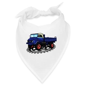 Unimog - Oldtimer - Offroad - Universal Motorgerät - Bandana - Weiß - Vorne