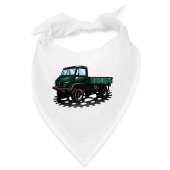 Unimog - Oldtimer - Offroad - Universal Motorgerät - Bandana - Weiß - Vorne