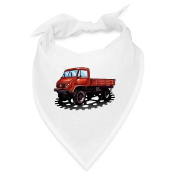 Unimog - Oldtimer - Offroad - Universal Motorgerät - Bandana - Weiß - Vorne