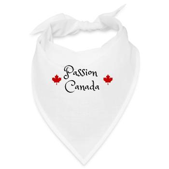 passion kanada montreal reise urlaub quebec - Bandana - Weiß - Vorne