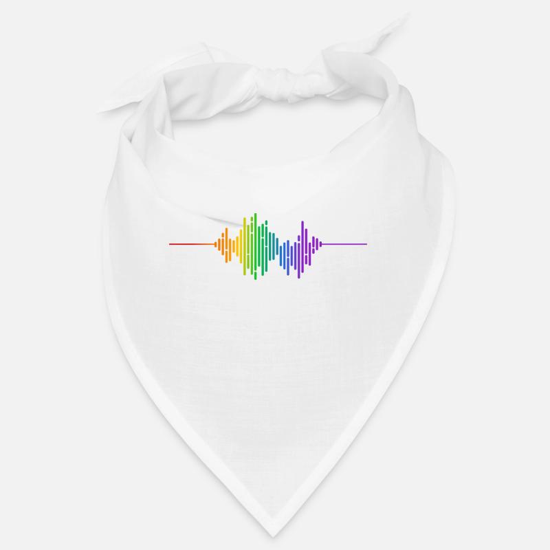 Rainbow sound wave Bandana