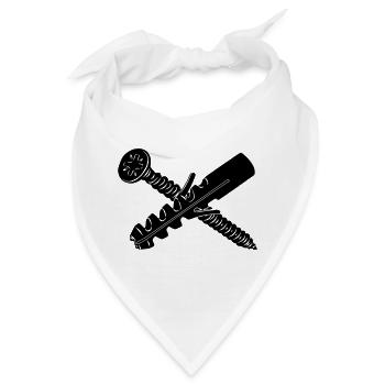 Schraube und Stecker für Wand - Bandana - Weiß - Vorne