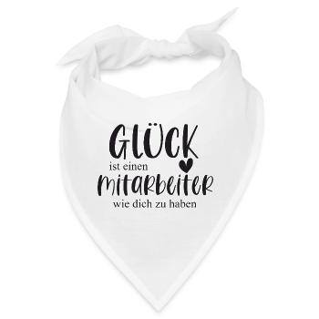 Glück Mitarbeiter Kollege Bedanken Geschenk - Bandana - Weiß - Vorne
