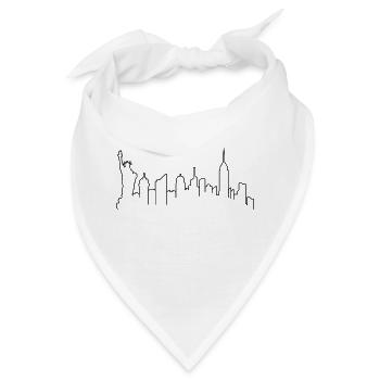 Umriss Freiheitsstatue NYC - Bandana - Weiß - Vorne