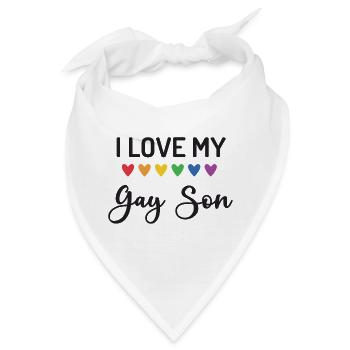 Ich liebe meinen schwulen Sohn - Bandana - Weiß - Vorne