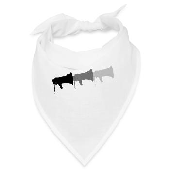 Logo Megafon Propaganda Symbol - Bandana - Weiß - Vorne