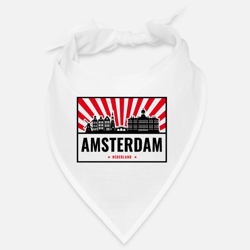 Amsterdam Skyline Netherlands Design Bandana