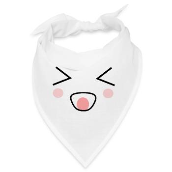 Kawaii Gesicht Kawaii Kostüm Kawaii - Bandana - Weiß - Vorne