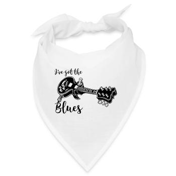 Ich habe den Blues - Bandana - Weiß - Vorne