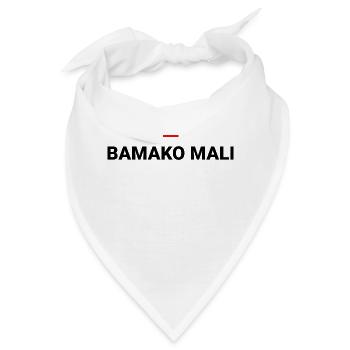 Bamako Mali – Typografie Mali - Bandana - Weiß - Vorne